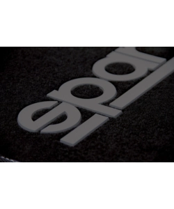 SET 4 PEZZI TAPPETI MOQUETTE PER AUTO SPARCO, COLORE NERO E GRIGIO